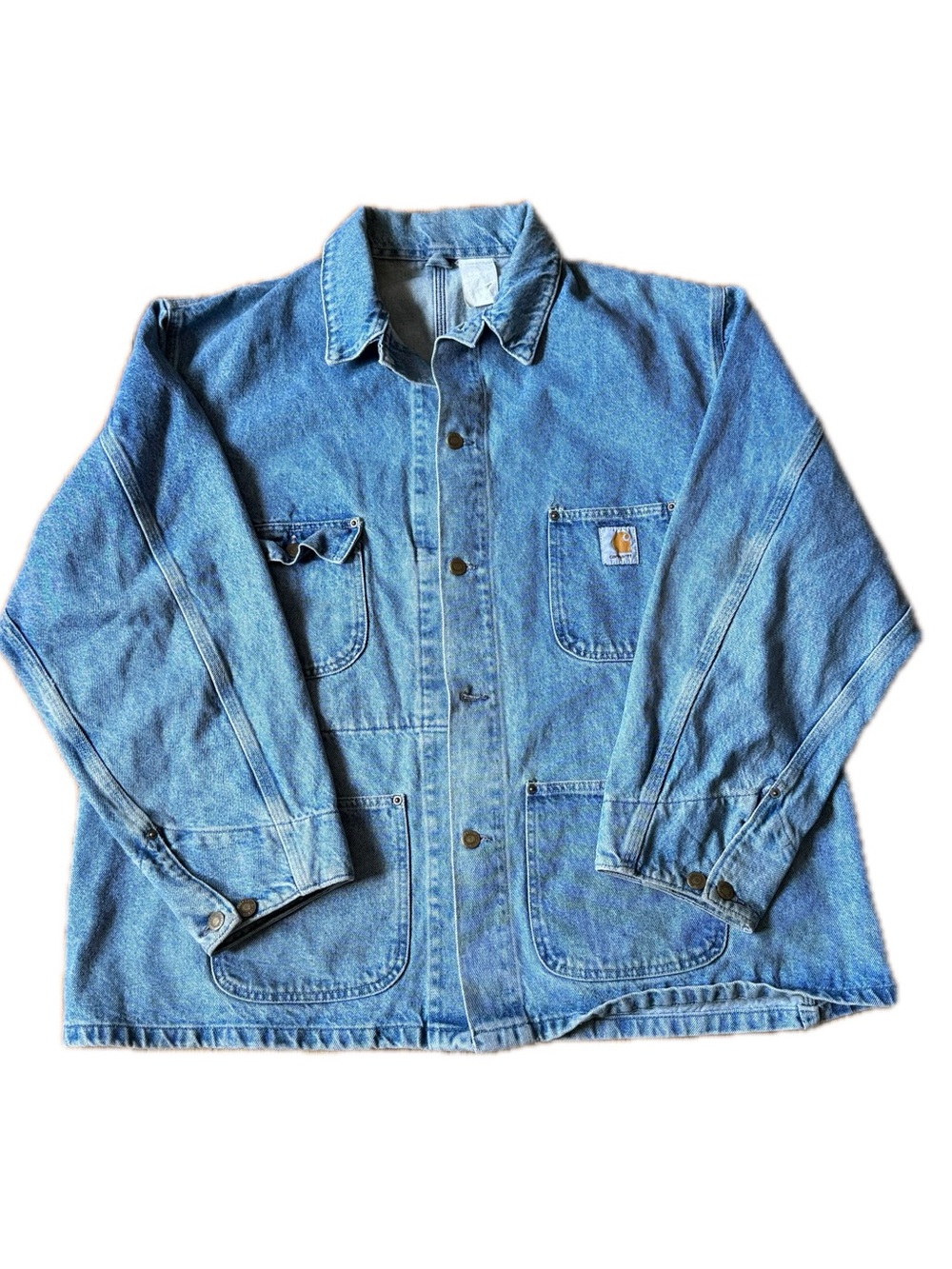 Carhartt Men's Vintage Denim Chore Jacket XL Blue